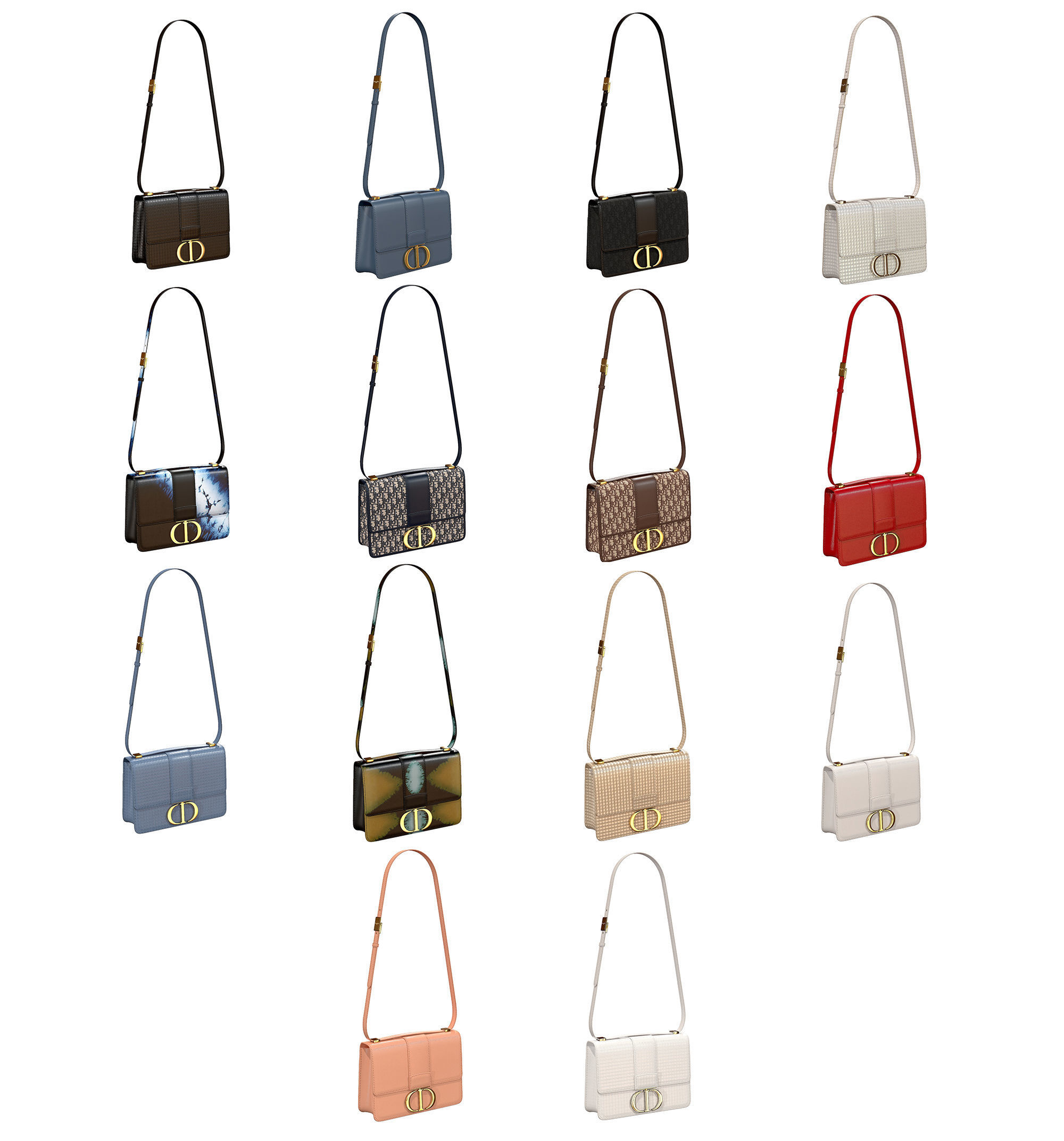 Dior 30 Montaigne Bag 3D Model Collection_1