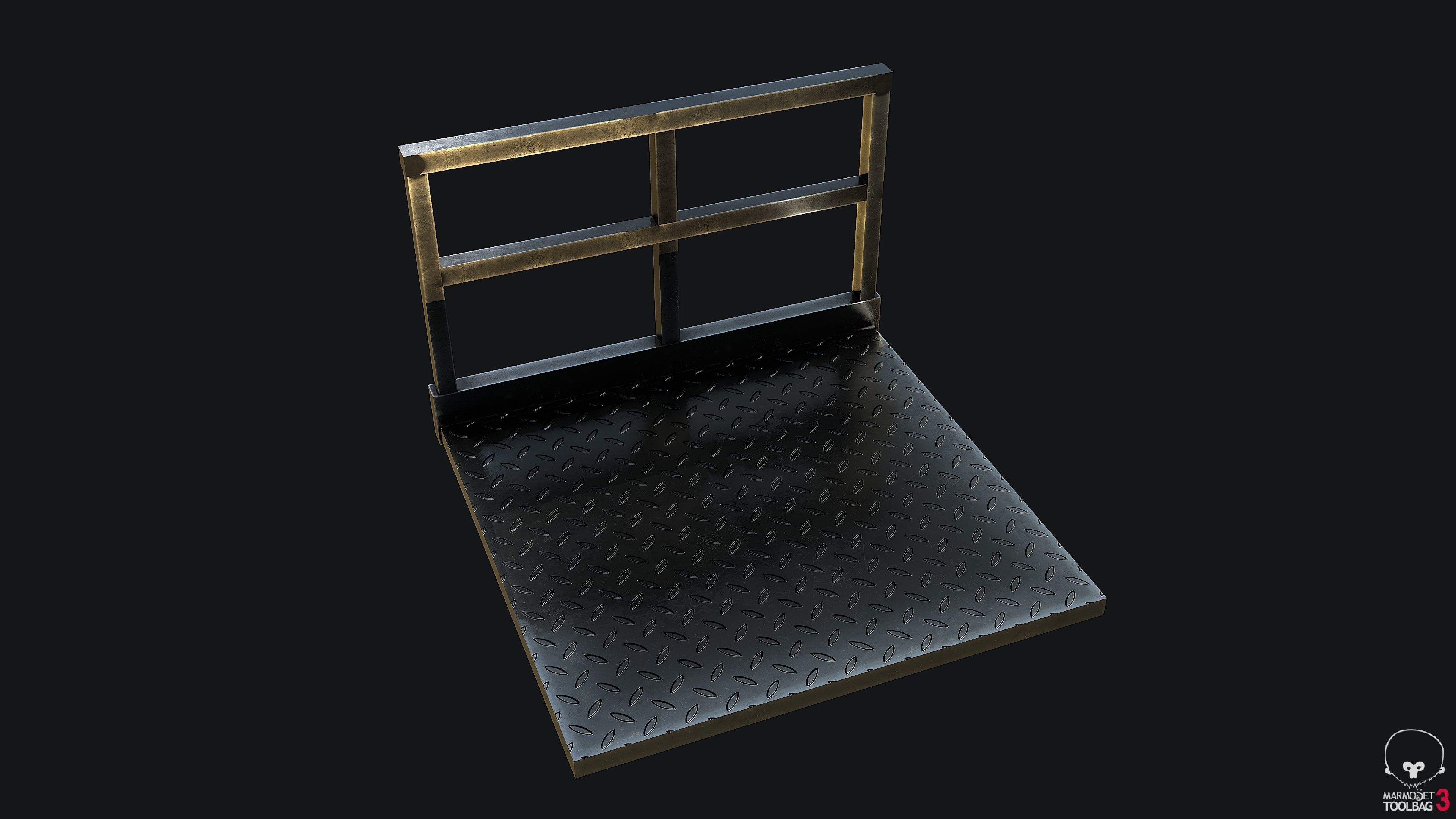 Stairs Modular PBR Low-poly 3D model_10