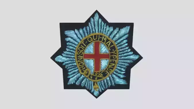 Coldstream Guards Badge 3D Low Poly