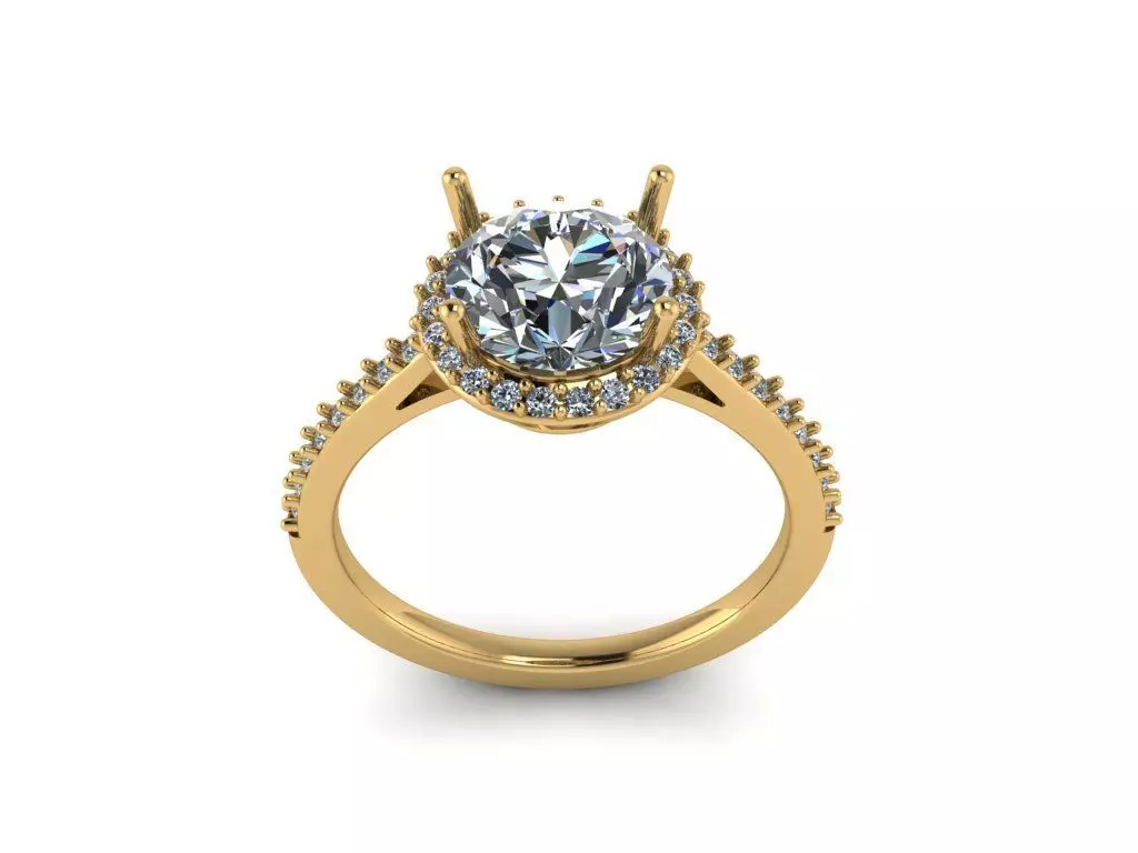 Diamond ring-08 3D print model_0