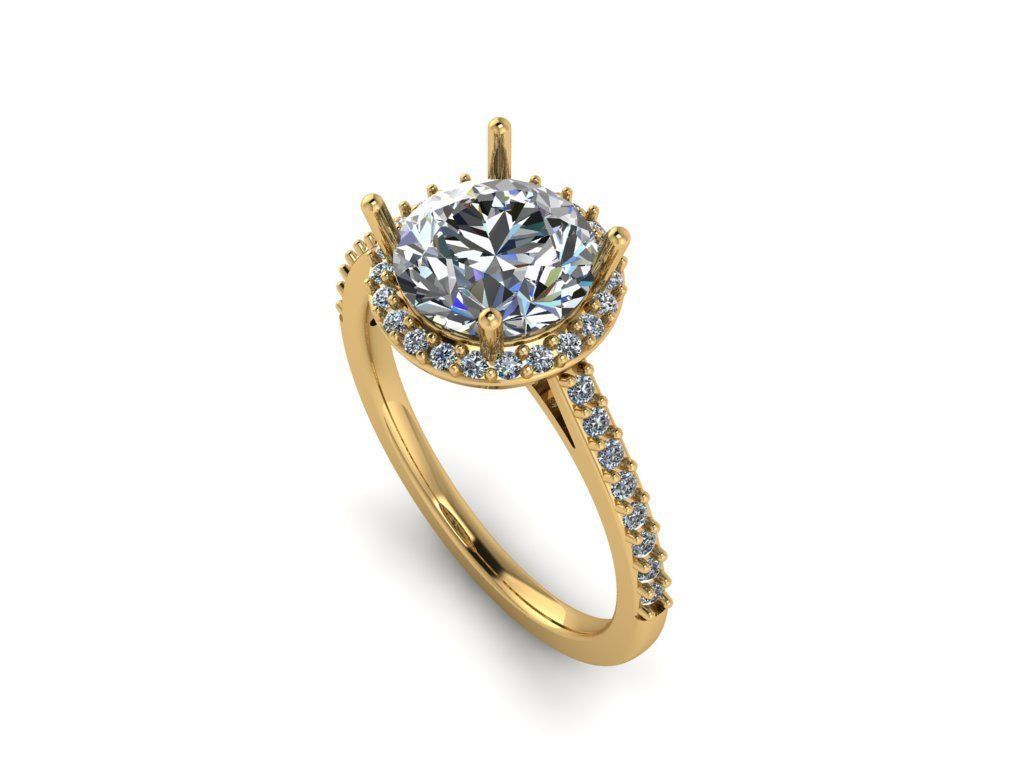 Diamond ring-08 3D print model_1