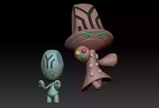 Pokemon Elygem and Beheeyem