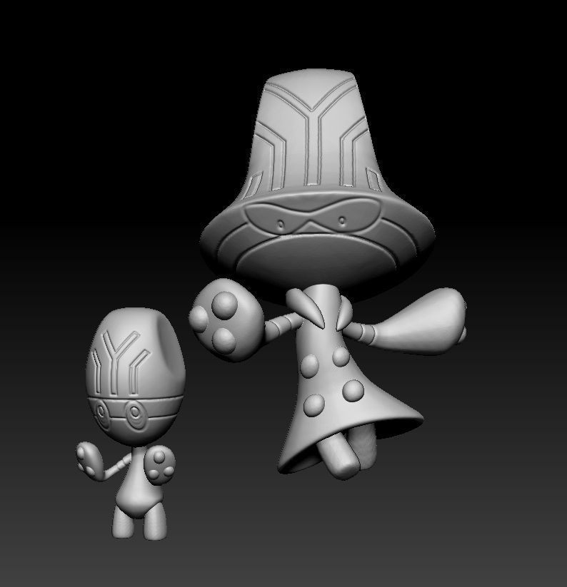 Pokemon Elygem and Beheeyem 3D print model_1