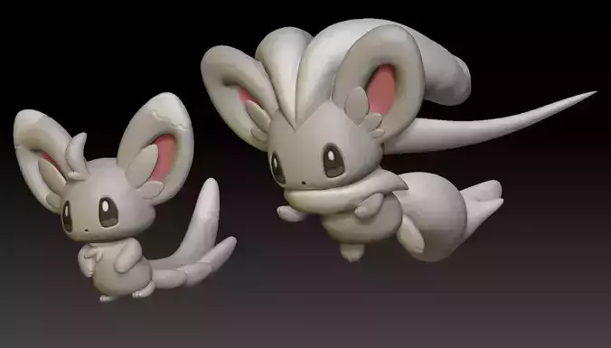 Pokemon Minccino and Cinccino