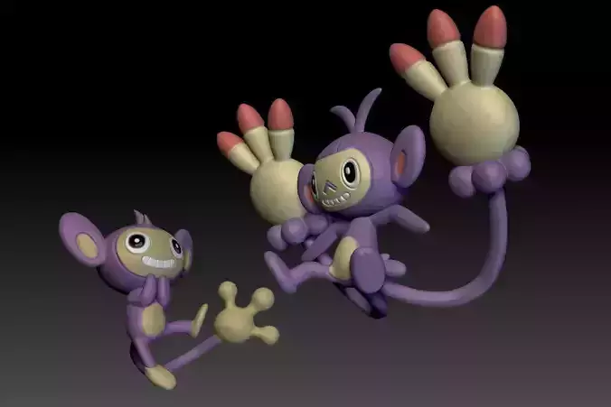 Pokemon Aipom and Ambipom