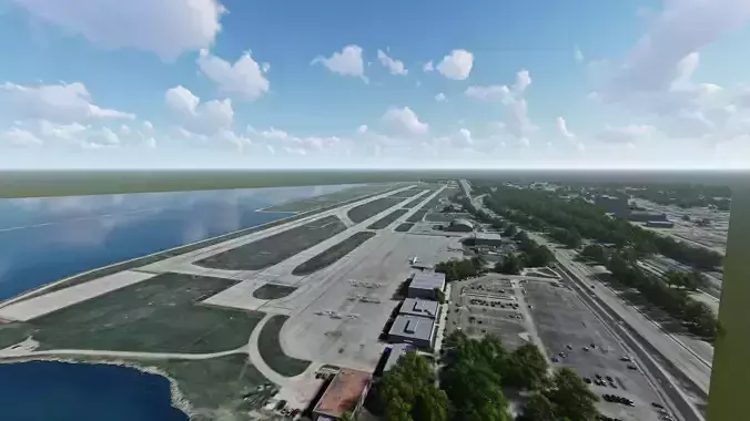 Burke Lakefront Airport 3D model