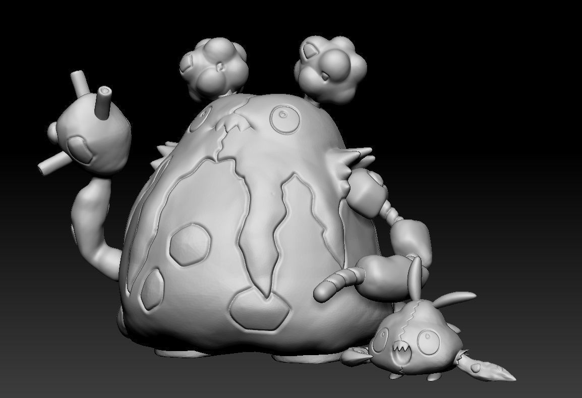 Pokemon Trubbish and Garbodor 3D print model_3