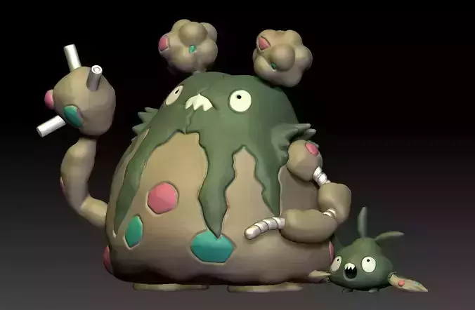 Pokemon Trubbish and Garbodor