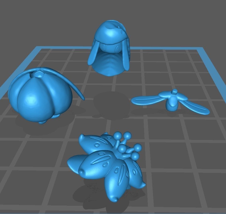 Pokemon Petilil and Lilligant 3D print model_3