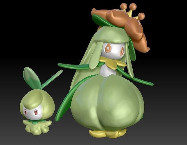 Pokemon Petilil and Lilligant 3D print model