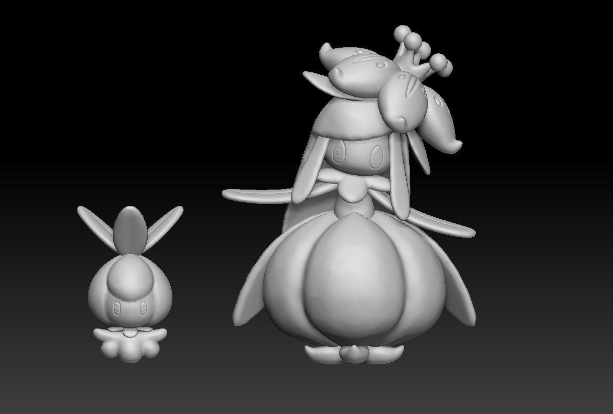 Pokemon Petilil and Lilligant 3D print model_1