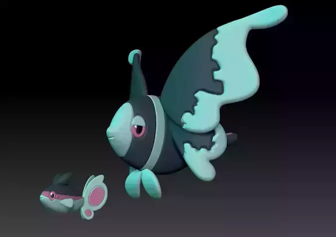 Pokemon Finneon and Lumineon