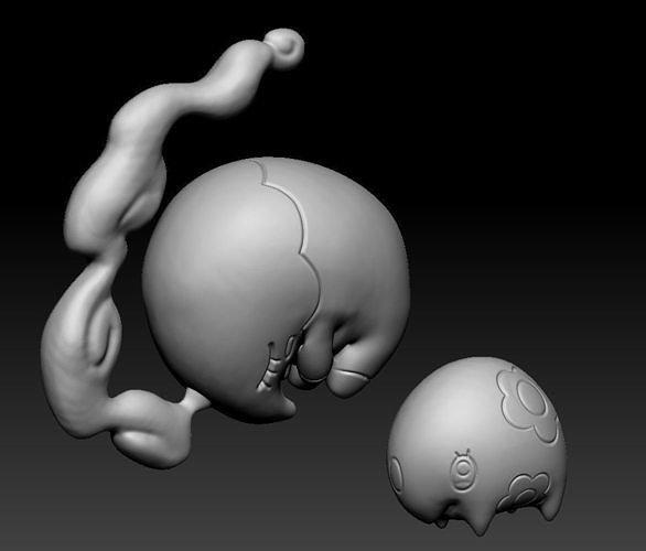 Pokemon Munna and Musharna 3D print model