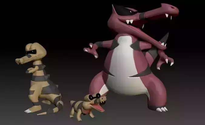 Pokemon Sandile Krokorok Krookodile