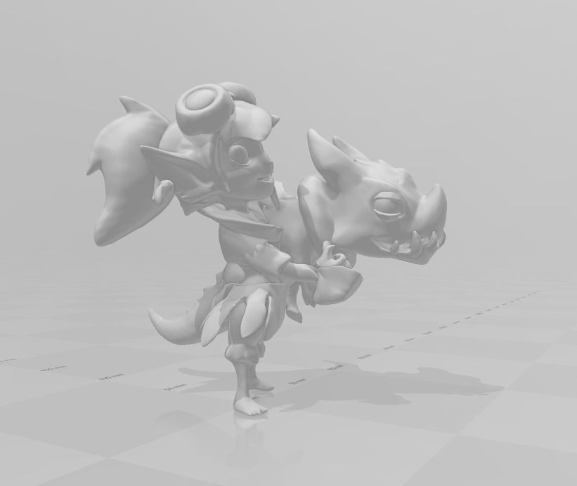 Dragon Trainer Tristana 3D Model 3D print model_2