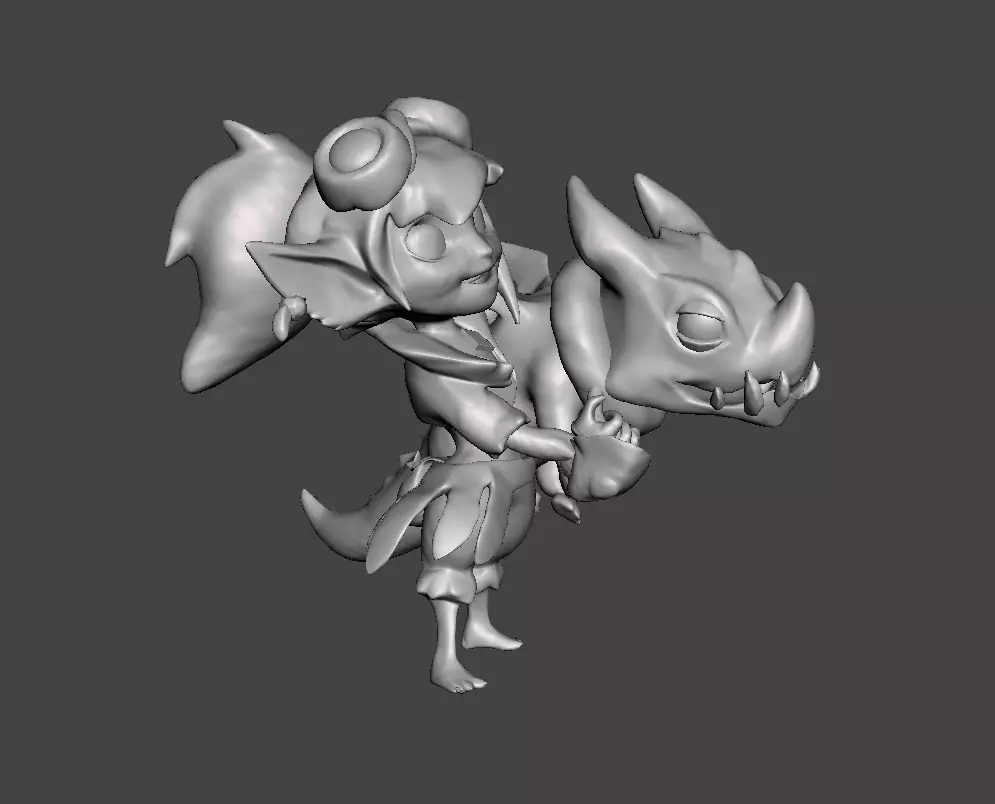 Dragon Trainer Tristana 3D Model 3D print model_0
