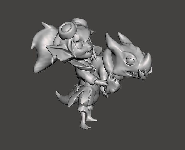 Dragon Trainer Tristana 3D Model 3D print model