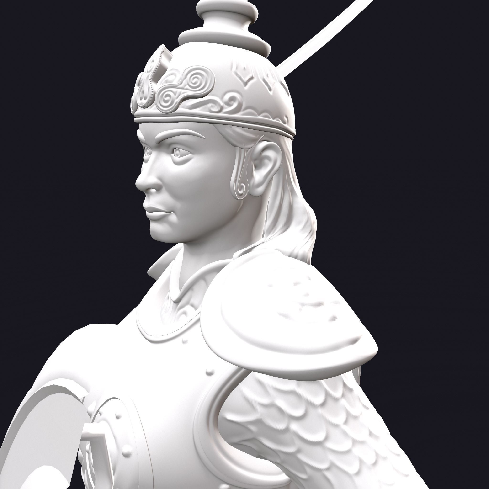 Rani Durgavati Statue 3D Print Sculpture 3D print model_18