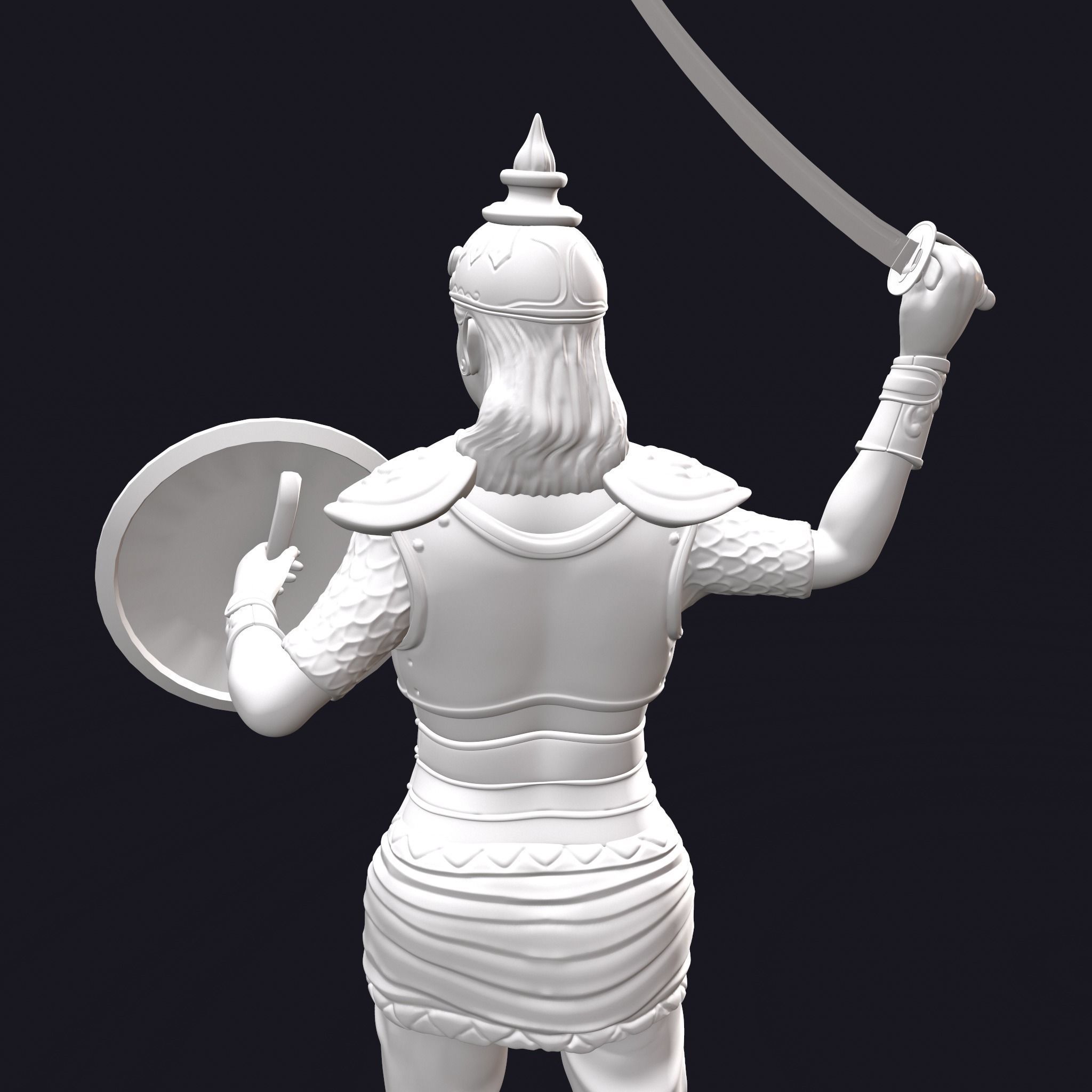 Rani Durgavati Statue 3D Print Sculpture 3D print model_5