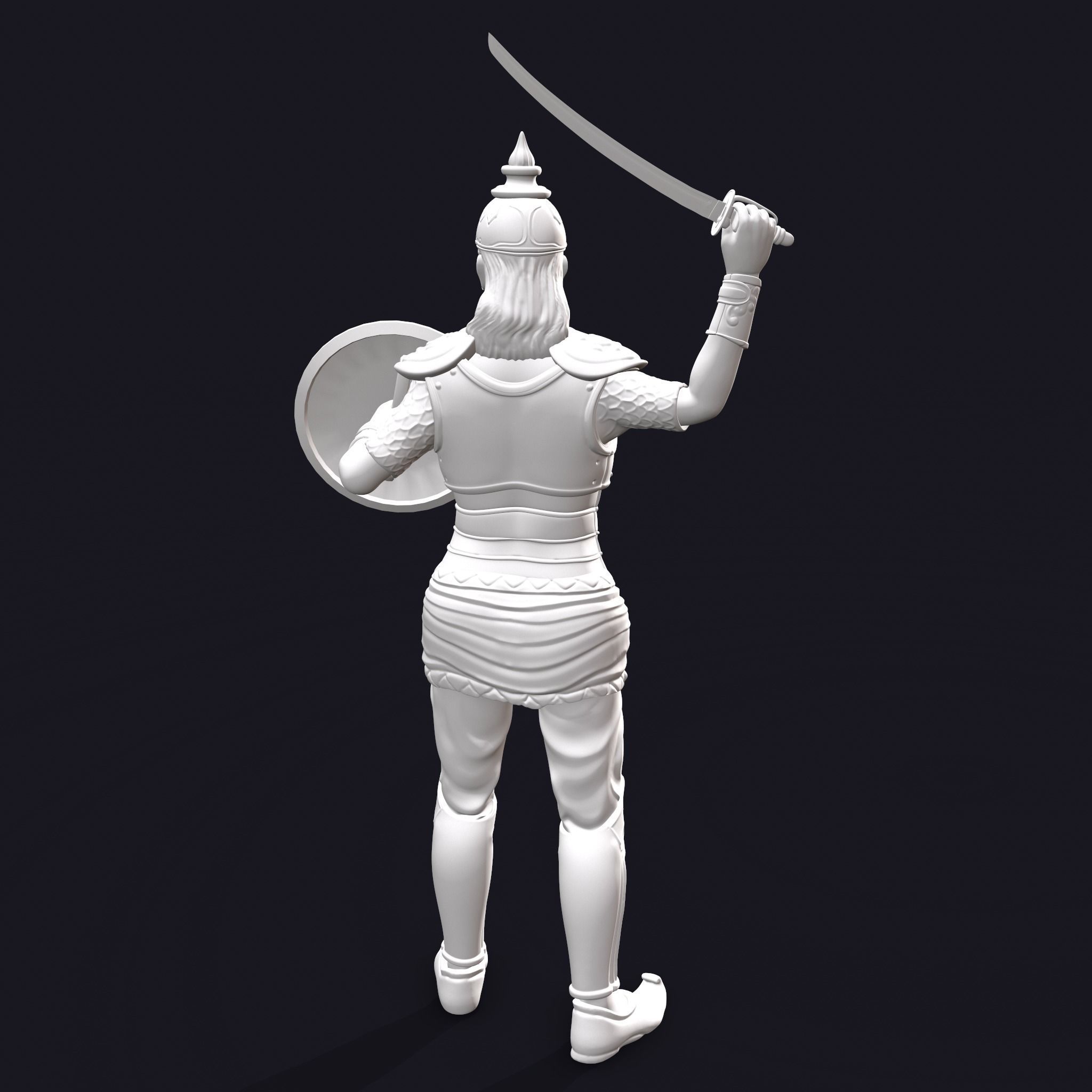 Rani Durgavati Statue 3D Print Sculpture 3D print model_9