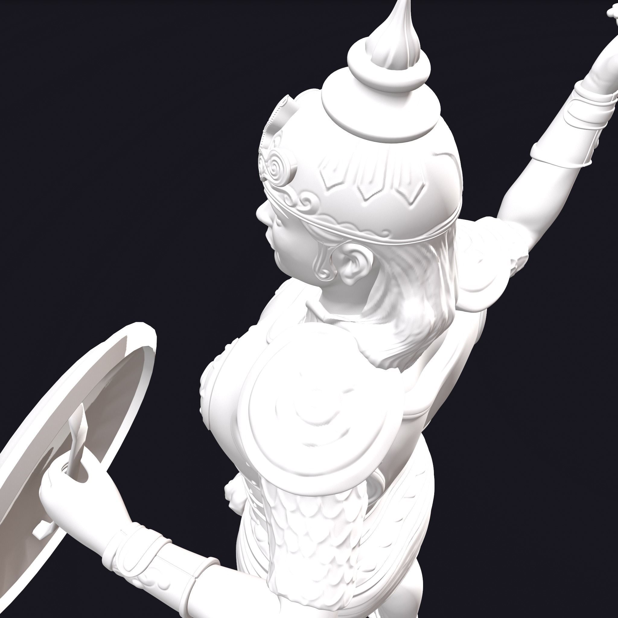 Rani Durgavati Statue 3D Print Sculpture 3D print model_19