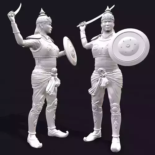 Rani Durgavati Statue 3D Print Sculpture 3D print model Rani Durgavati Statue 3D Print Sculpture 3D print model
