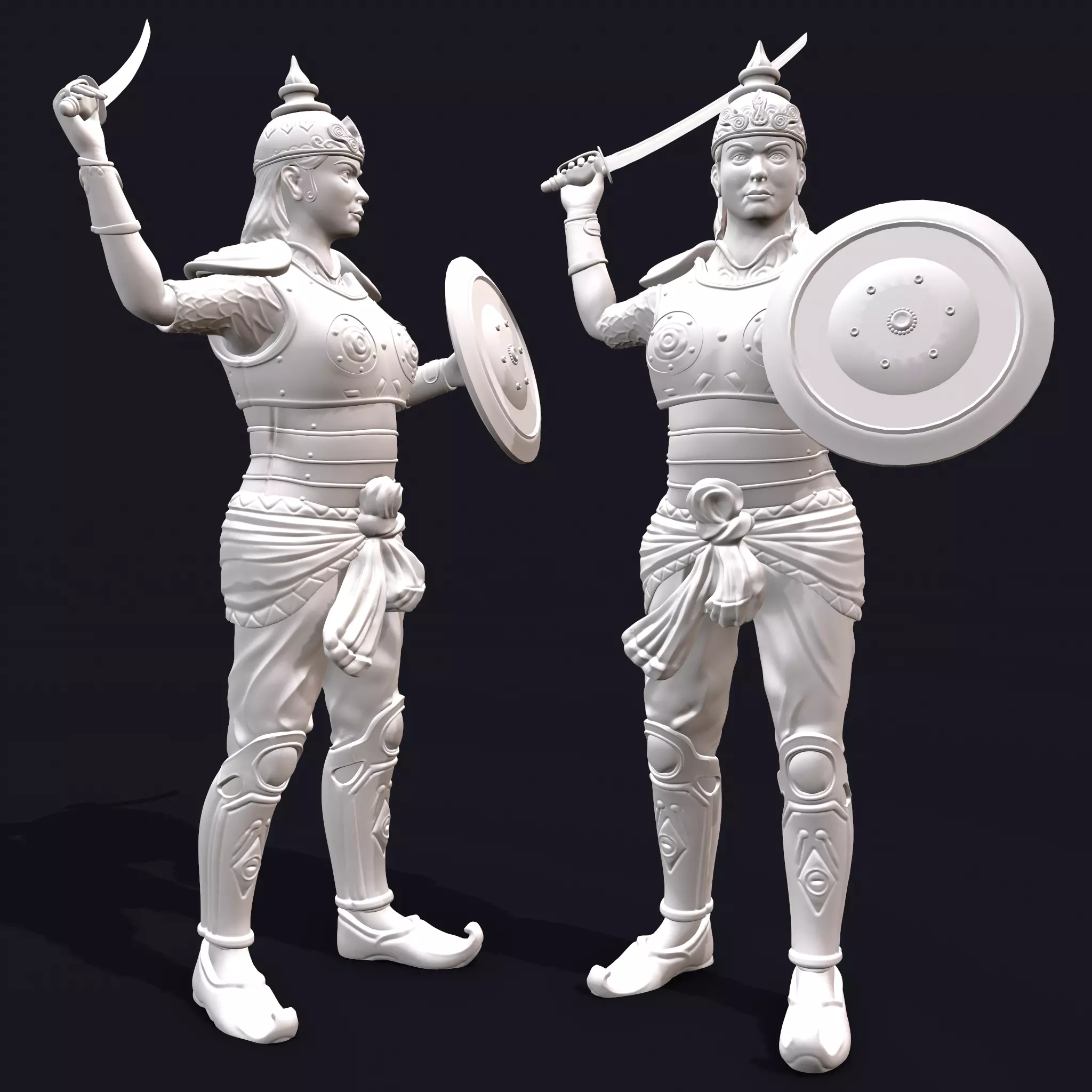 Rani Durgavati Statue 3D Print Sculpture 3D print model_0