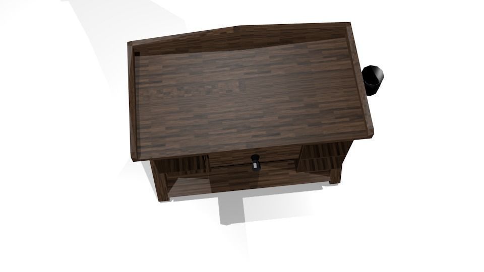 Working Table Low-poly 3D model_2