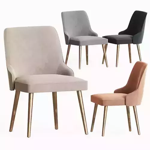 Andover Side Chairs Dusty Rose Velvet