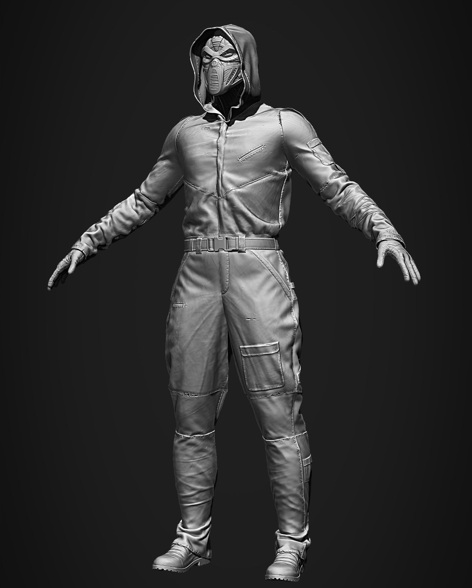Post Apocalyptic Outfit 3D model_6