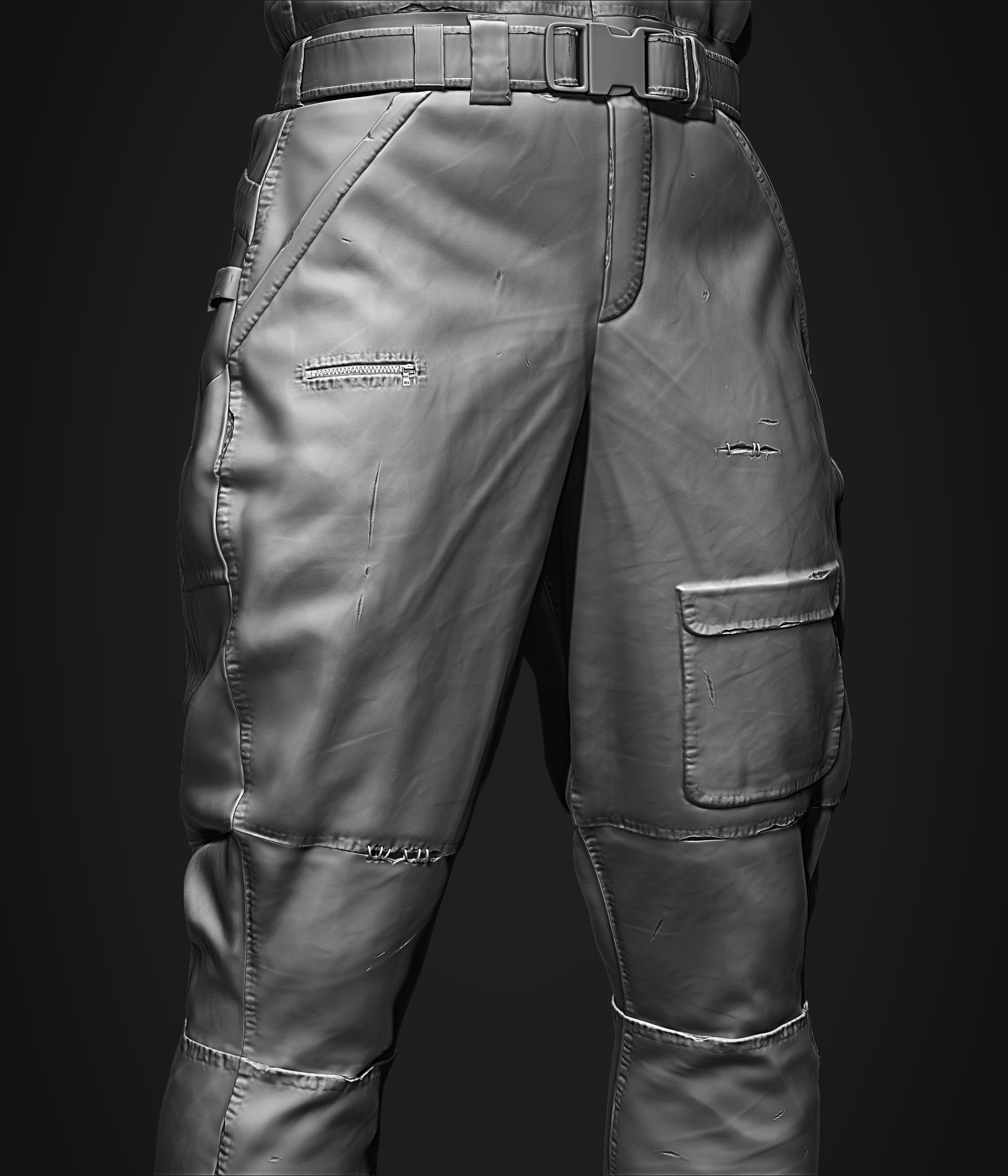 Post Apocalyptic Outfit 3D model_11