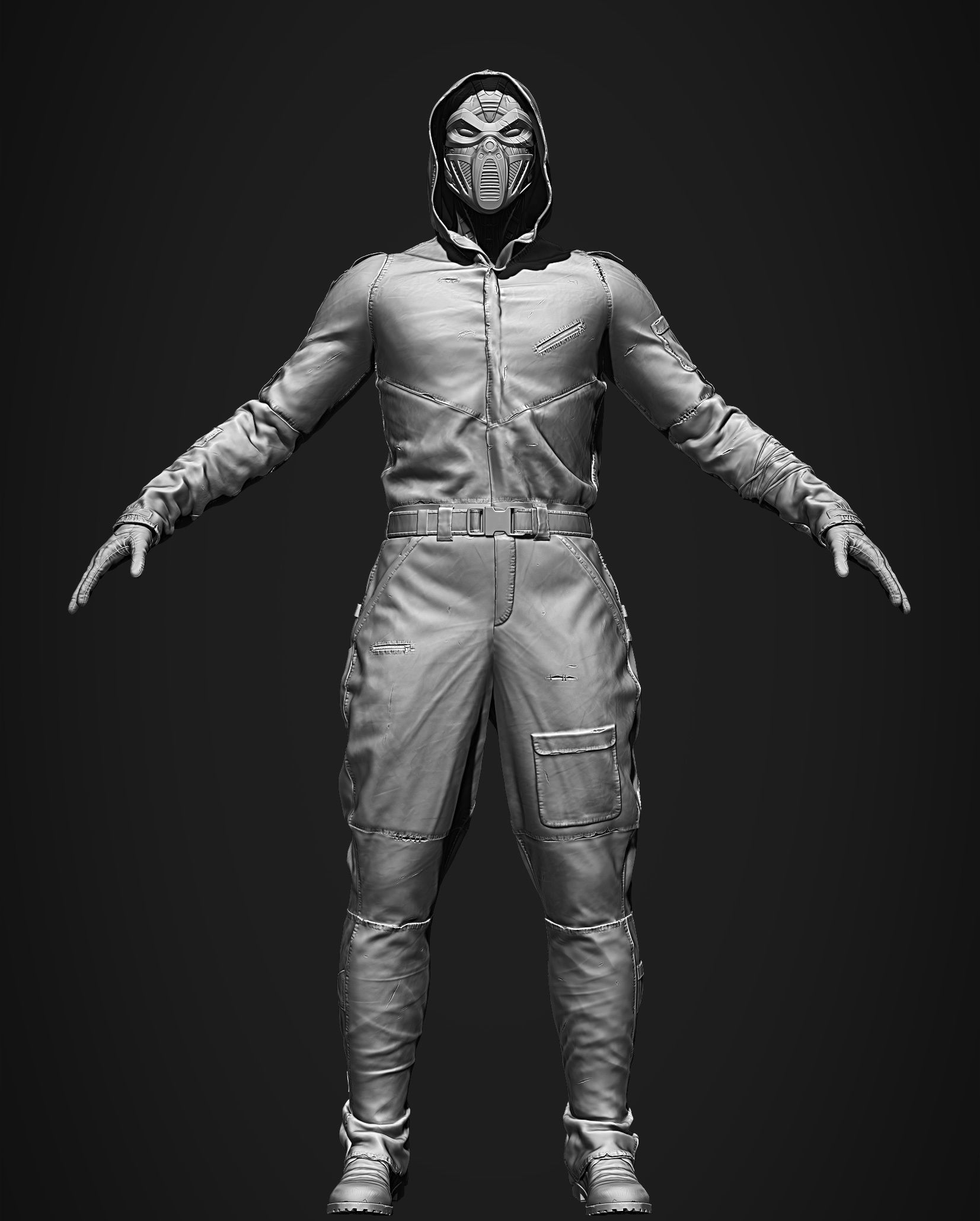 Post Apocalyptic Outfit 3D model_7