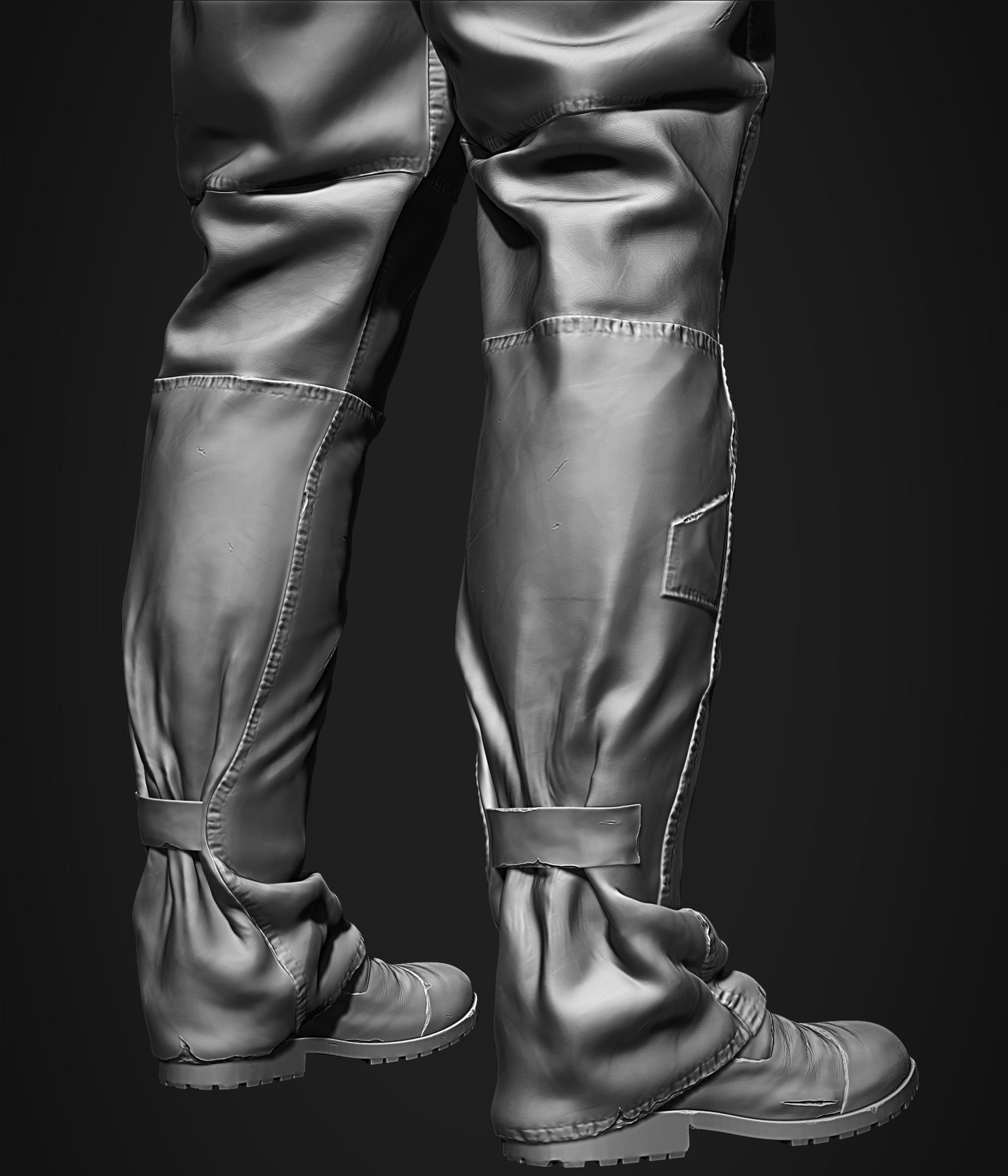 Post Apocalyptic Outfit 3D model_12