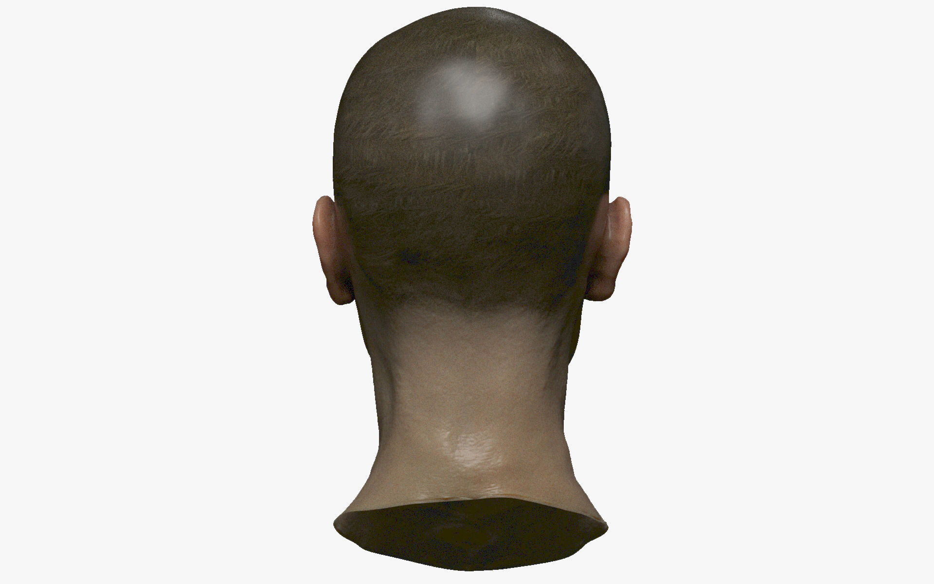 Photorealistic PBR female face  game animation ready Low-poly 3D model_6