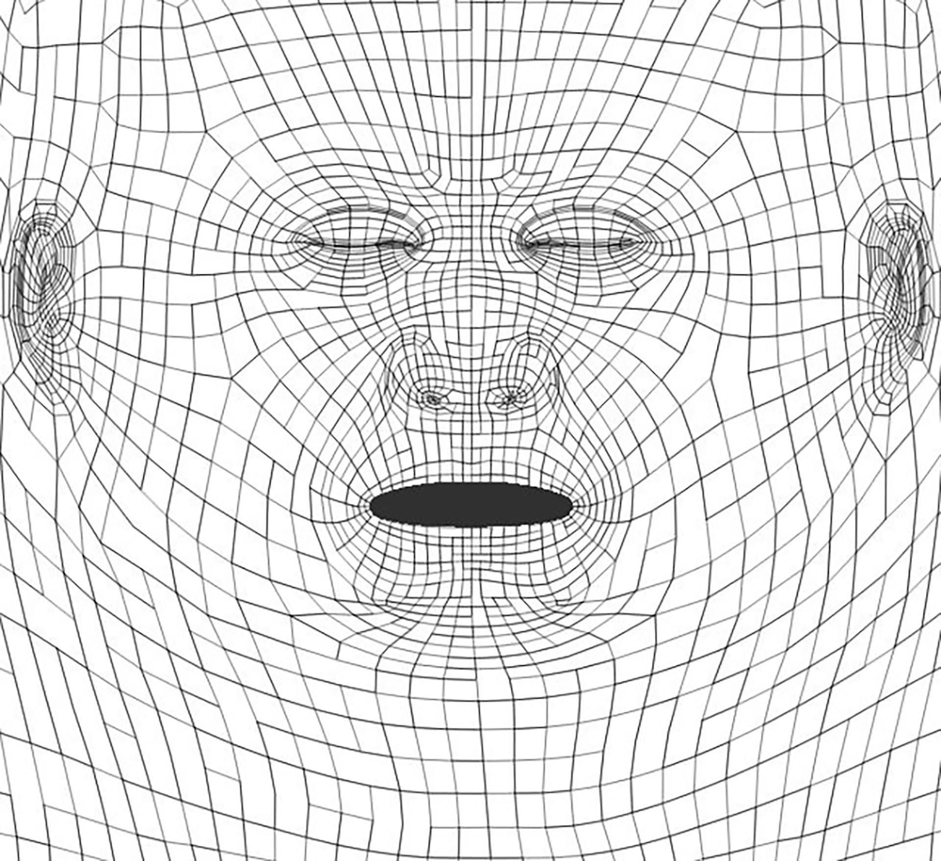 Photorealistic PBR female face  game animation ready Low-poly 3D model_18