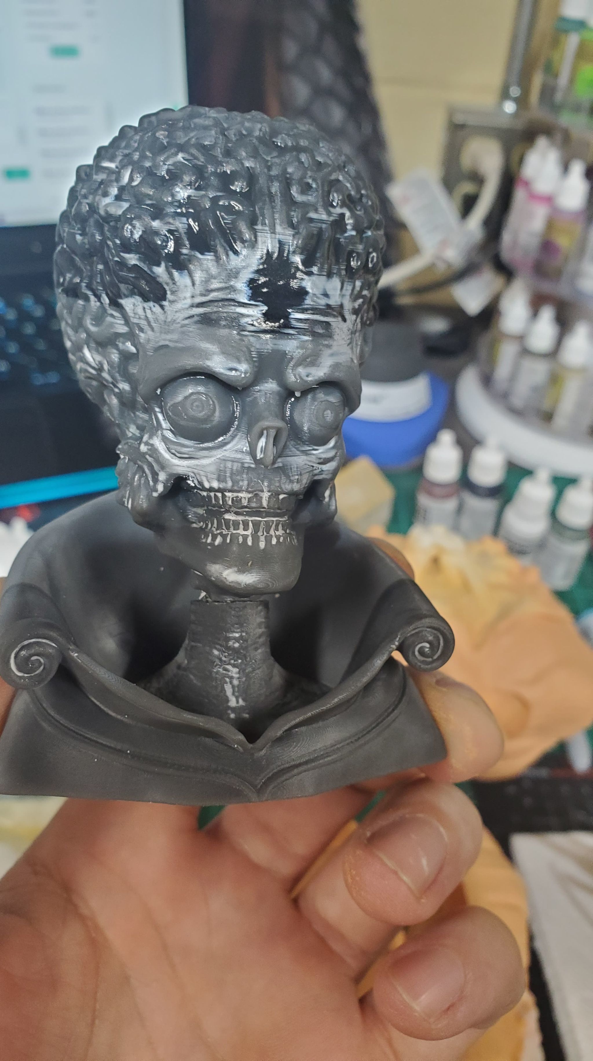 Martian 3D print model alien head 3D print model_3