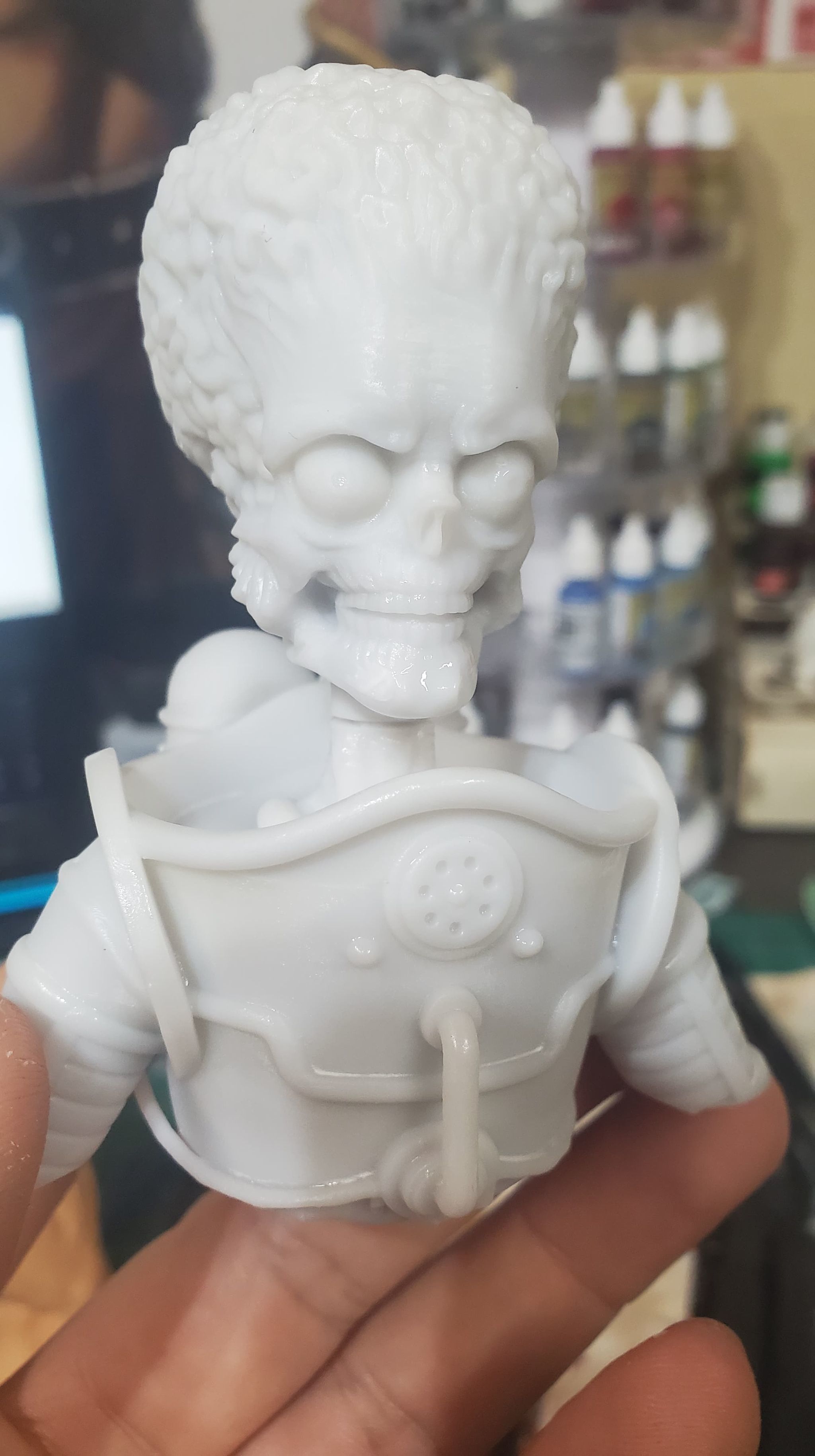 Martian 3D print model alien head 3D print model_2