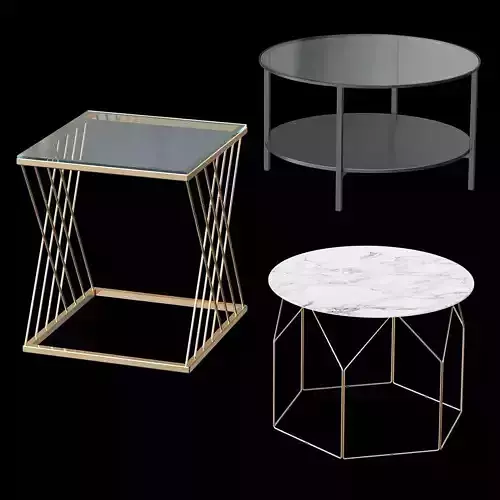Radee marble table with gold metal frame