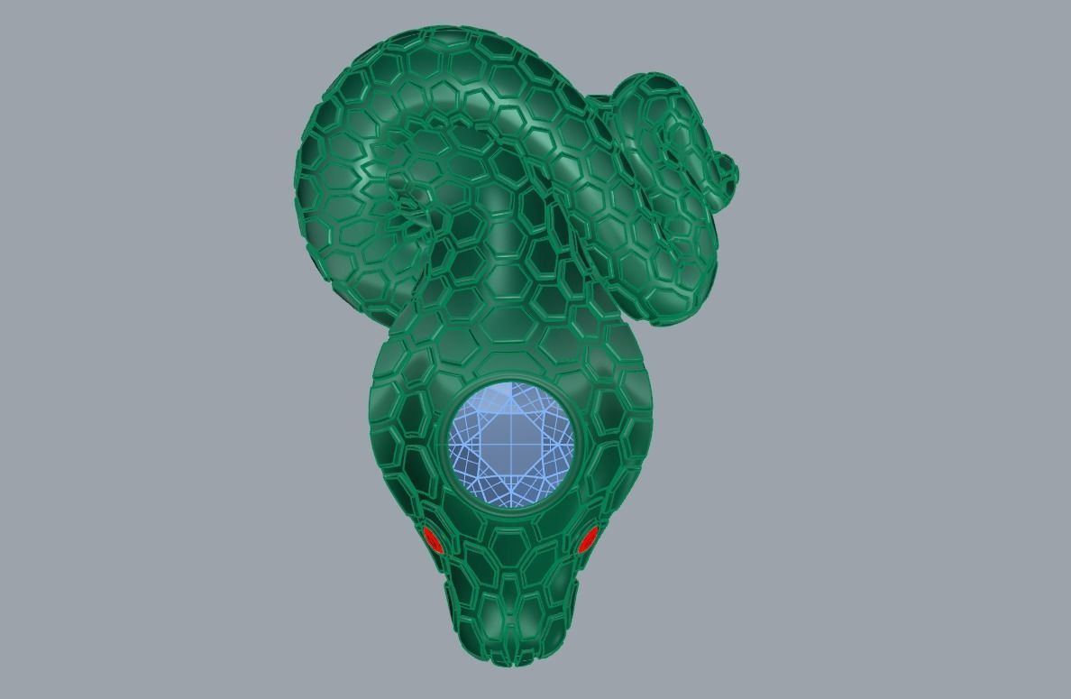 snake ring 3D print model_3