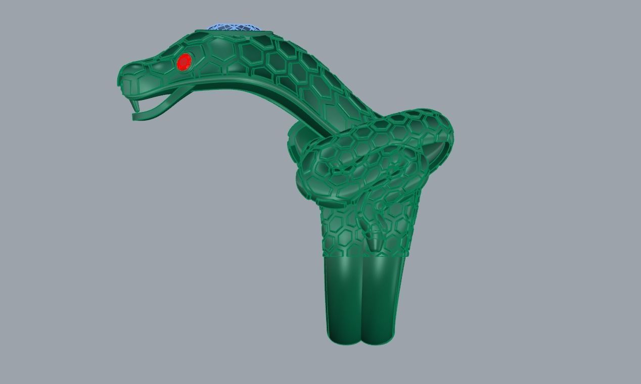 snake ring 3D print model_2