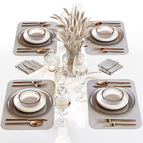 Table setting 30 3D model