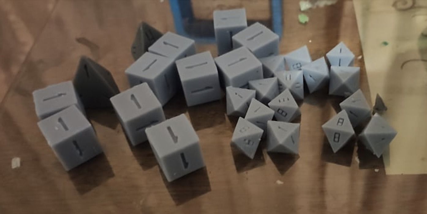 Critical Hit and Critical Failure Full Dice Set 3D print model_4