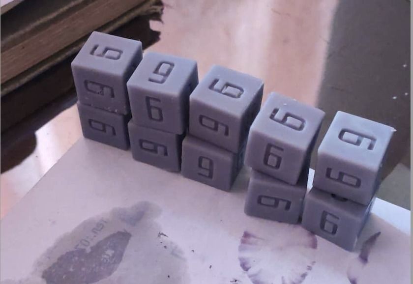 Critical Hit and Critical Failure Full Dice Set 3D print model_6