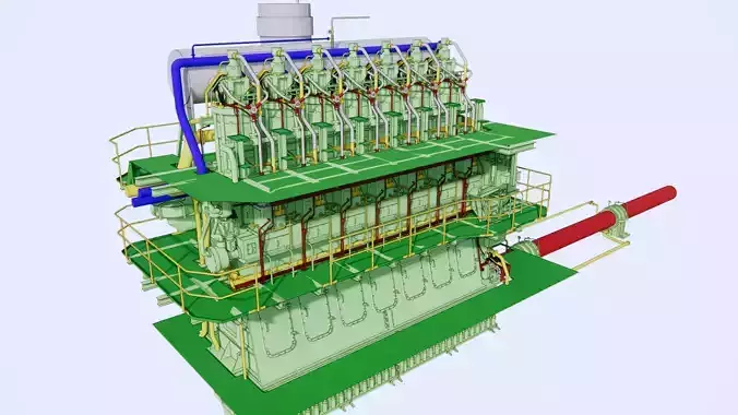 Marine Diesel Engine 3D model