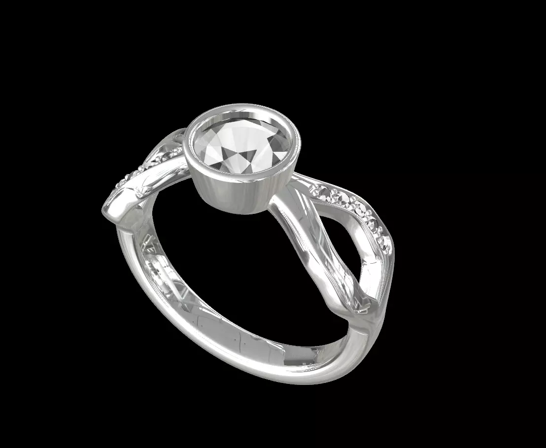 RIngs engagement ring with diamonds Free 3D print model