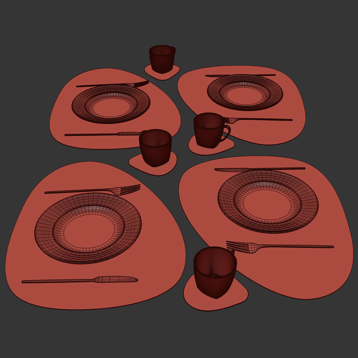 Table setting 33 3D model_8