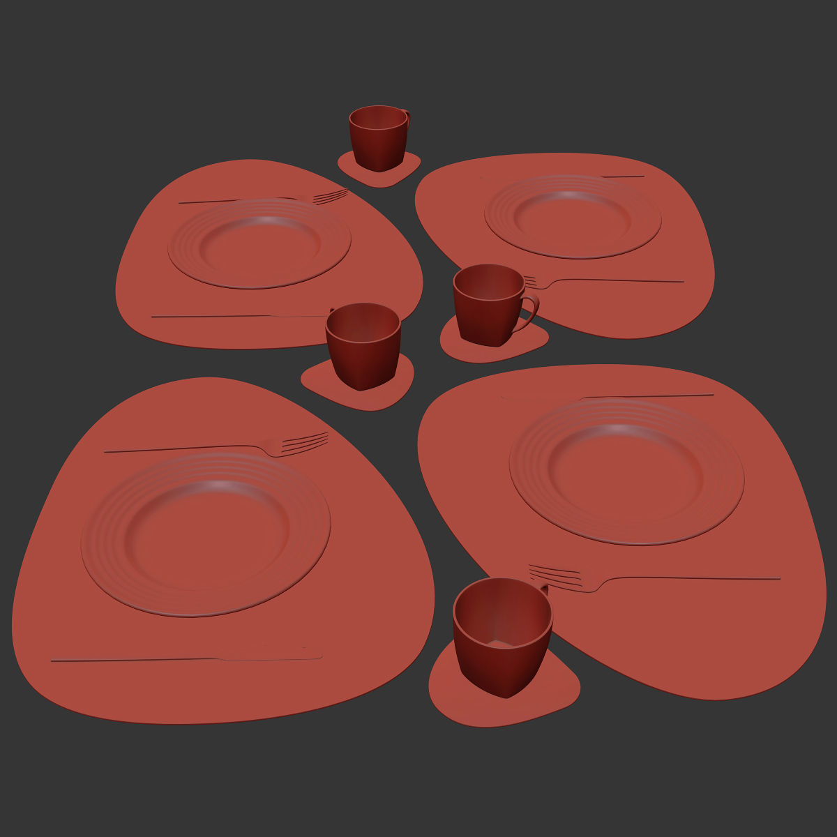 Table setting 33 3D model_7