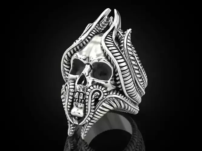 Ring skull tentacles 3D print model