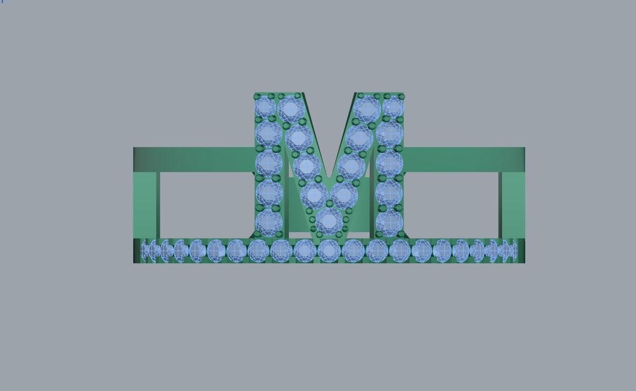 women ring 3D print model_3