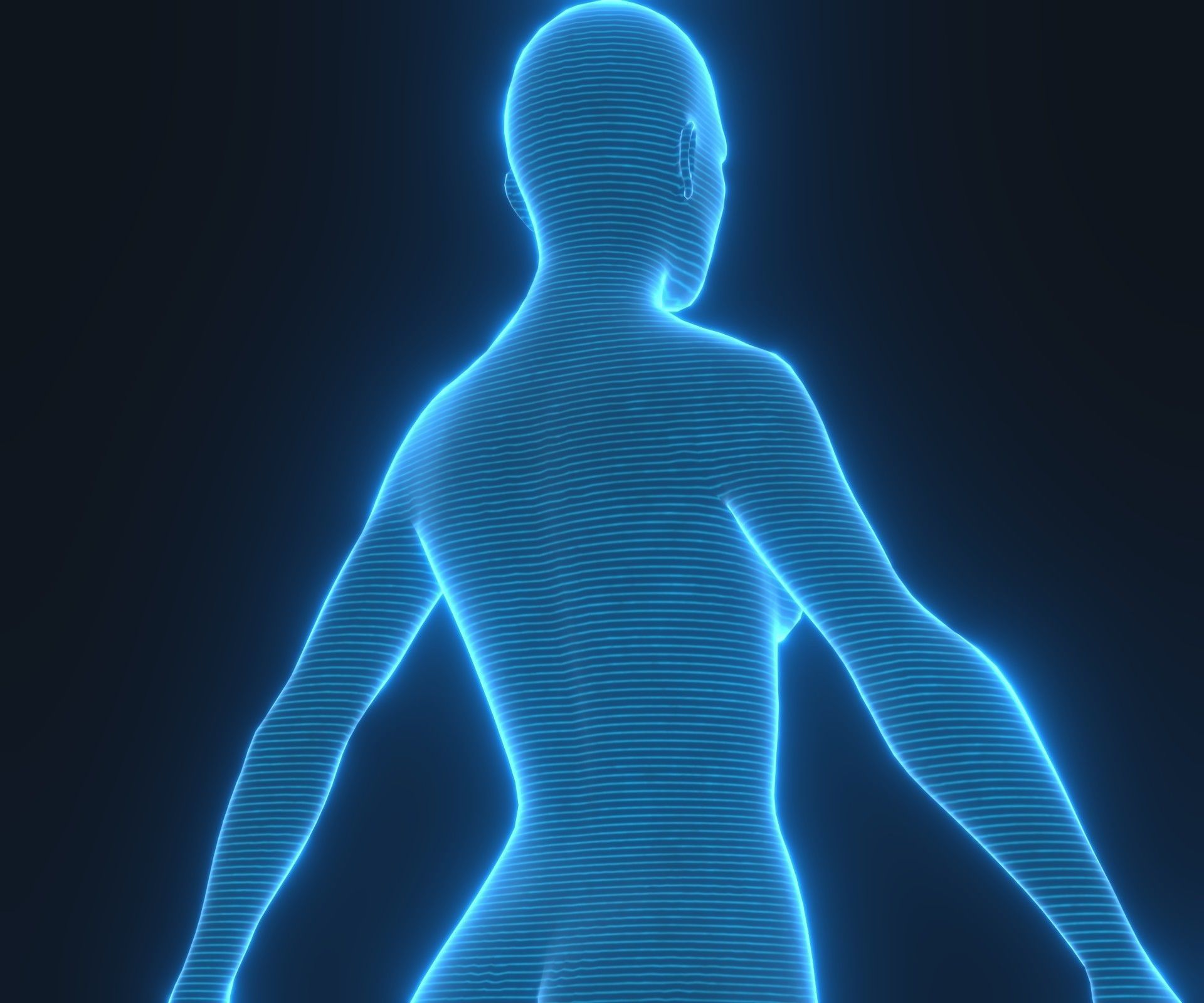 Human Hologram Male and Female 3D Model Collection _20